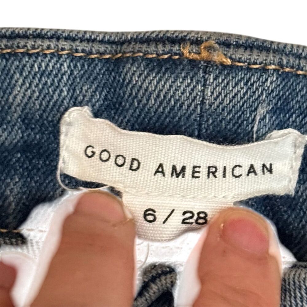 Good American Good Legs Ankle Jeans 6 | Light Wash High Rise Slim Stretch Denim - Picture 5 of 11